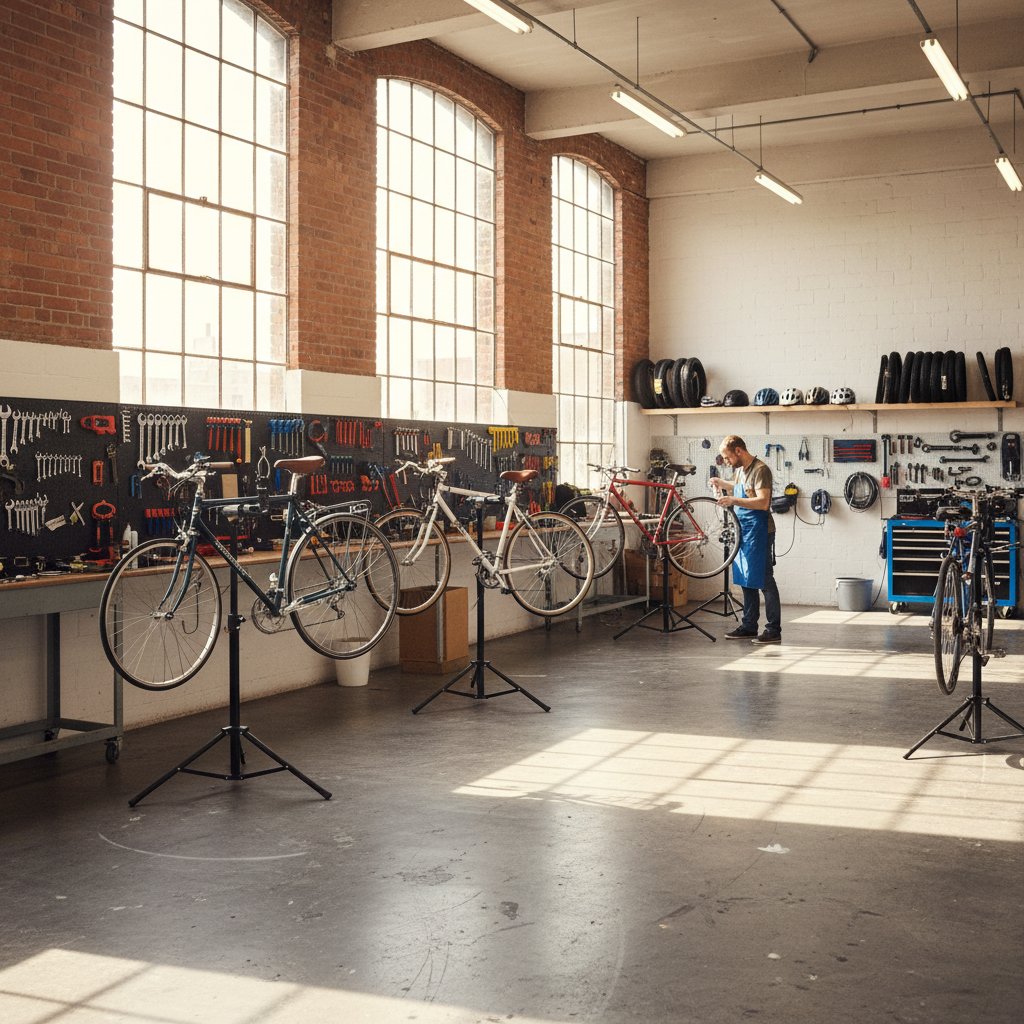 Bicycle repair workshop at Vuxonu